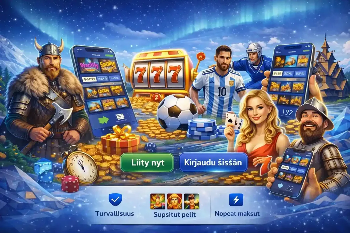 Tervetuloa Suomeen kasino aloitusnäkymä mobiilipelaamiseen